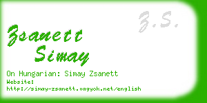zsanett simay business card